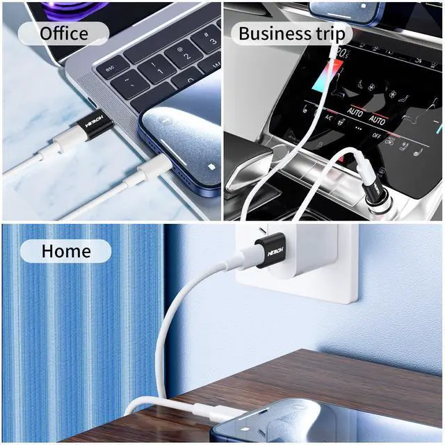 Alt view image 7 of 7 - USB to USB C Adapter 4 Pack, USB C Female to USB3.0 Male OTG Adapter,Fast Charging 5Gbps Data Transfer for M-acBook Pad Pro Phone 15/16/17 Pro Max G-alaxy X-Peria Watch Black