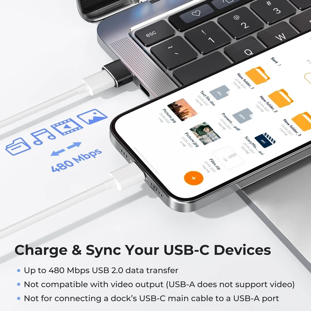 Alt view image 4 of 7 - USB C Female to USBA Male Adapter,Type C Charger Cable Connector | 3Pack for MacBook Pro,iMac,PC,Laptop,Computer,Samsung Galaxy Note 20 S20 S21 S22 S23,Google Pixel 5 4 4A 3 3A 2 XL,OTG