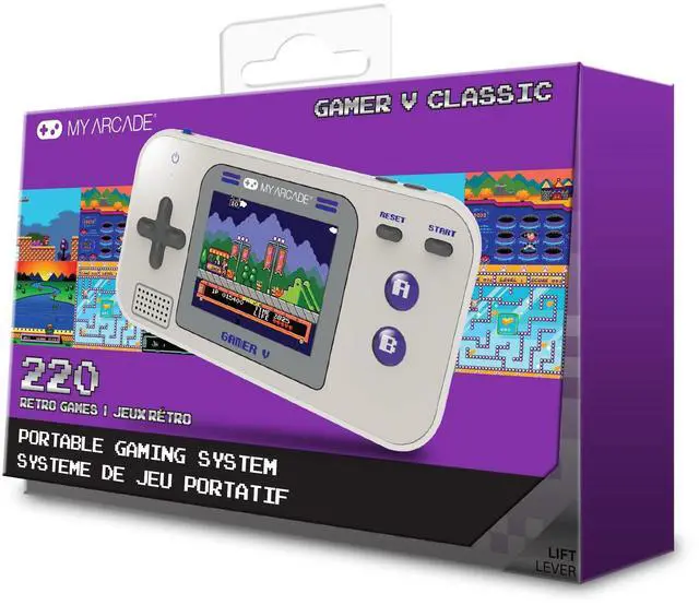 Alt view image 4 of 6 - Gamer V Classic-Purple: Portable Gaming System with 220 Games, 2.5" Color Display, Pocket Size (DGUN-3920)