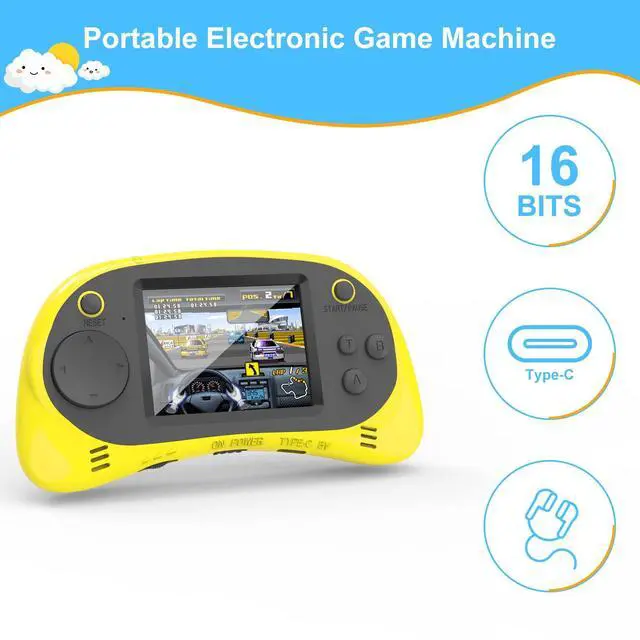 Alt view image 2 of 7 - Kids Handheld Game Player - 220 Built-in Games, 2.5" IPS Display, Rechargeable & Long-Lasting - Ideal Travel Toys for Kids Ages 3-10 Boys & Girls
