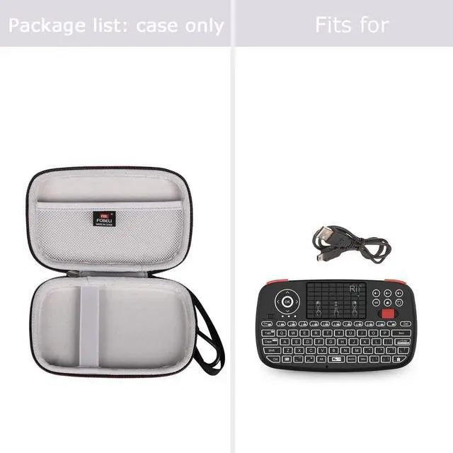 Alt view image 7 of 7 - EVA Hard Storage Carrying Case Compatible with Rii i4 Mini Bluetooth Keyboard with Touchpad (Case Only)
