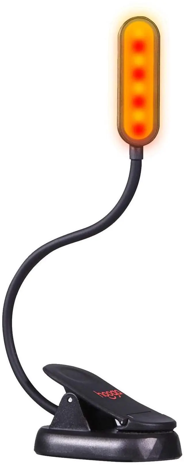 Main image of Amber Book Light Blue Light Blocking Reading Light for Bed, Stepless Dimming, Rechargeable Clip-On Night Light, 1600K Amber & 625nm Red LED for Night Reading