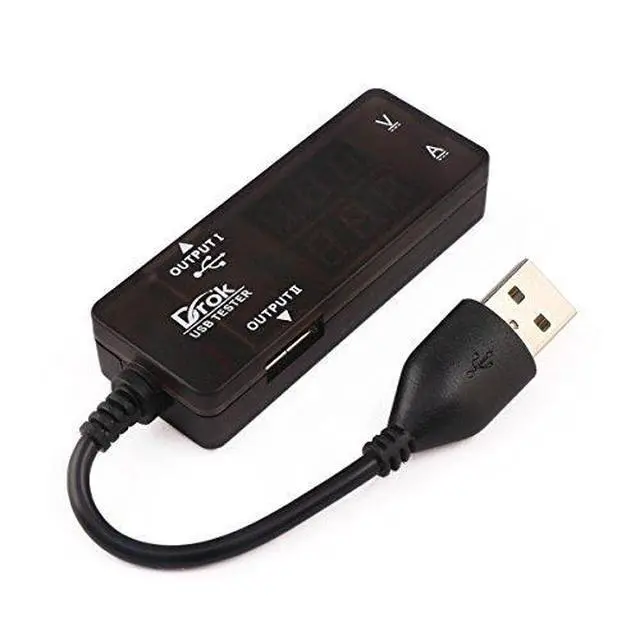 Alt view image 3 of 5 - USB Tester, USB-A 2.0 Digital Multimeter Dual USB Output Ports PD QC 3.0 Color LED Display, 7 Modes Capacity Voltage Current Power Voltmeter Ammeter for Laptop Power Bank Solar Panel