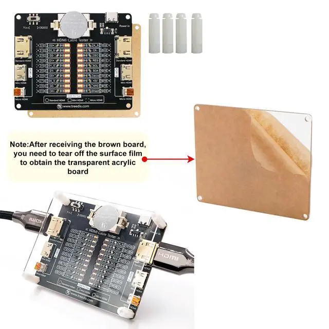 Alt view image 6 of 6 - Cable Tester Board for HDMI Cable Tester Checker 20 LED Light Status Indictor to Check Disorder Short Open and Cross Connection for Standard HDMI Type A, Mini HDMI Type C, Micro HDMI Type D