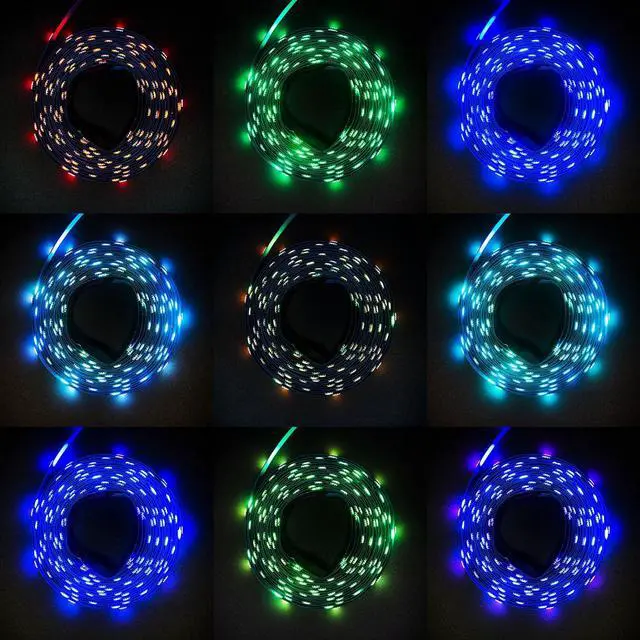 Alt view image 4 of 7 - LED Strip Lights 16.6 feet (5 Meter) RGB Color with APP and IR Remote 5050 SMD LED 30 Lights Per Meter for Bedroom,Home,TV Backlight with Remote Control (White, 5 Meter 150 led Lights)