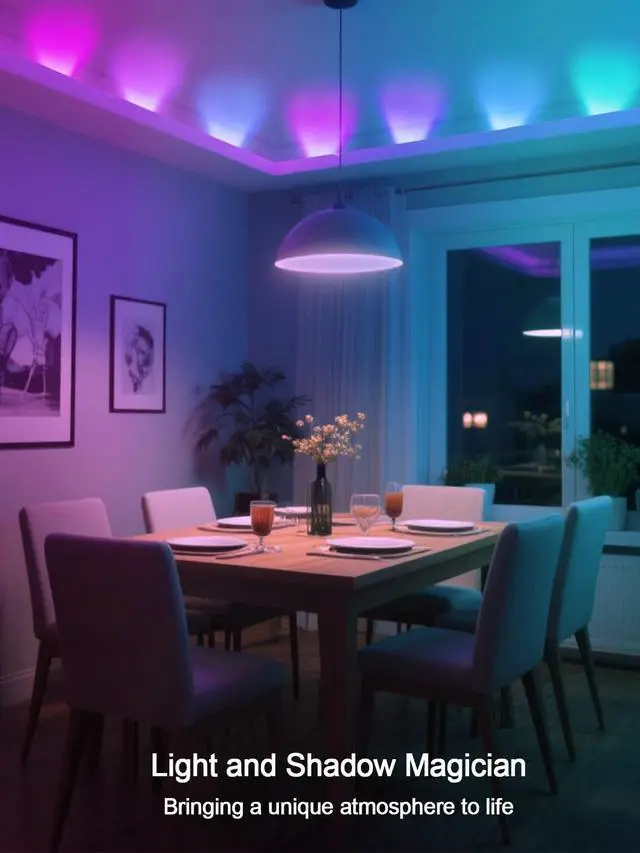 Alt view image 3 of 5 - TV LED Lights, 9.8ft LED Strip Lights for 35-55 Inch TV Behind Lighting, RGB Color Changing TV Backlight with APP & Remote Control, Music Sync USB LED Light for Bedroom Gaming Room Decor