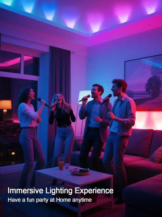 Alt view image 5 of 5 - TV LED Lights, 9.8ft LED Strip Lights for 35-55 Inch TV Behind Lighting, RGB Color Changing TV Backlight with APP & Remote Control, Music Sync USB LED Light for Bedroom Gaming Room Decor