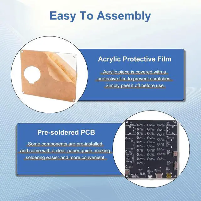 Alt view image 2 of 5 - DIY USB Cable Tester Soldering Kit, PEMENOL 9-in-1 USB Cable Checker for USB Type A/C, RJ45, Lightning, Micro B, Mini B, Electronics Project for School Home Data Wire Fast Detection