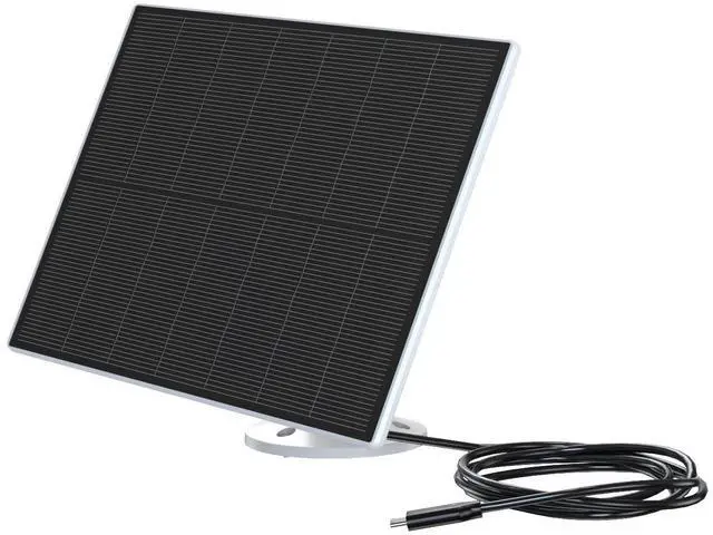 Main image of USB-C Port 3W Solar Panel for Security Camera Outdoor, 9.6ft Cable Solar Panel with 360° Adjustable Bracket for Outdoor Rechargeable Battery Camera,Doorbell,Light
