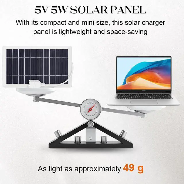 Alt view image 7 of 7 - USB Solar Panel Charger,2pcs Portable Solar Panel Kit for Camera, Cell Phone Charging, Camping, Hiking, Outdoor Travel 5V 5W