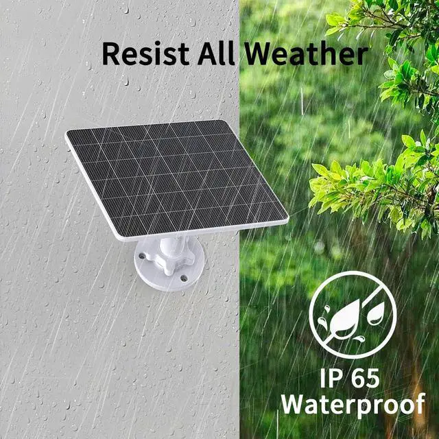Alt view image 5 of 6 - 5V 5W USB Solar Panel for Outdoor Security Camera, USB C Solar Panel Charger with Micro-USB Adapter, IP65 Waterproof Solar Panel with 9.8FT Cable for DC 5V Rechargeable Battery Camera (1)