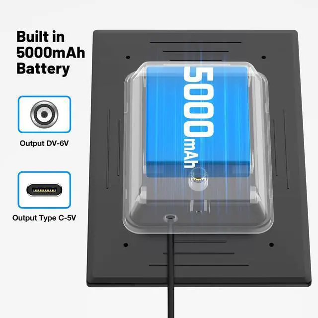 Alt view image 3 of 7 - Trail Camera Solar Panel, Built-in 5000mAh Rechargeable Battery Solar Panel for Trail Camera- Type C/5V DC/6V for Continuous Charging of Hunting Cameras, IP66 Waterproof Solar Charger for Outdoor Use