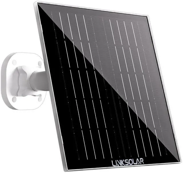 Main image of Solar Panel for Security Camera Outdoor, 5W Solar Charger with Micro USB, DC & USB-C Port for Outdoor Rechargeable Battery Camera, IP65 Waterproof, 9.8ft Cable, 360°Adjustable Bracket