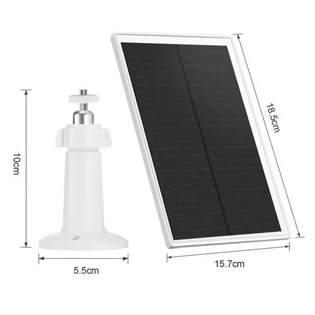 Alt view image 3 of 7 - Solar Panel Charger, 6W Solar Panel with Micro USB & USB-C Port,IP66 Waterproof, for Bird Feeder Camera, Doorbell,Security Camera etc with 360°Adjustable Mounting,9.8Ft Cable