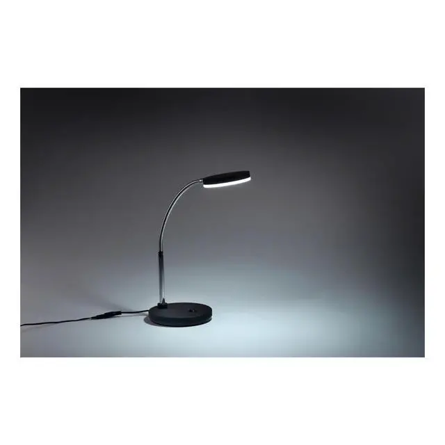 Alt view image 7 of 7 - Office LED Metal Gooseneck Desk Lamp, Flicker Free, Adjustable Head (VLED1800BK), Black