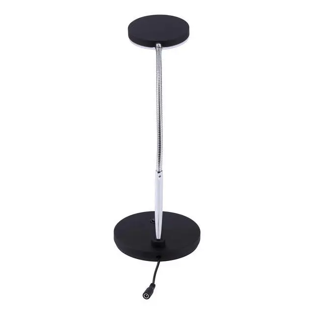 Alt view image 5 of 7 - Office LED Metal Gooseneck Desk Lamp, Flicker Free, Adjustable Head (VLED1800BK), Black