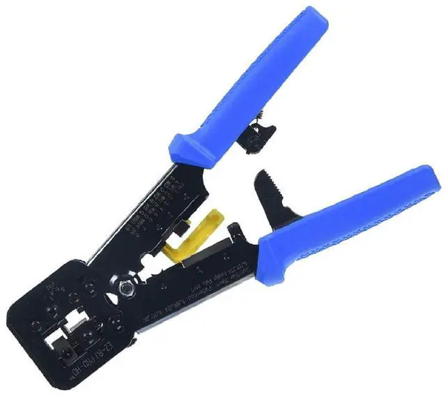 Main image of EZ RJ45 Professional Crimper Tool Pass Through Cat5 Cat5e Cat6 Crimping Tool for RJ45/RJ12 Regular and End-Pass-Through connectors