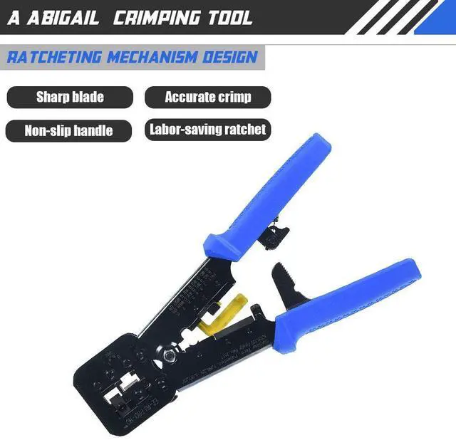 Alt view image 5 of 6 - EZ RJ45 Professional Crimper Tool Pass Through Cat5 Cat5e Cat6 Crimping Tool for RJ45/RJ12 Regular and End-Pass-Through connectors