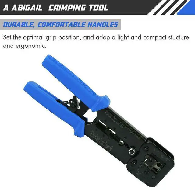Alt view image 2 of 6 - EZ RJ45 Professional Crimper Tool Pass Through Cat5 Cat5e Cat6 Crimping Tool for RJ45/RJ12 Regular and End-Pass-Through connectors