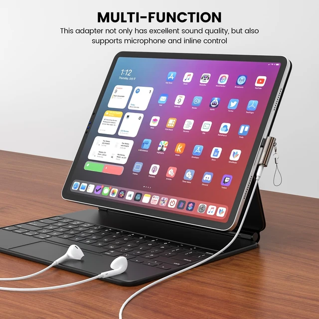 Alt view image 5 of 6 - USB C to 3.5mm Jack Type C Aux Headphone Adapter Right Angled Dongle | DAC Stereo Mic HiFi, Zinc Alloy, Compatible with iPhone 17 16 15 Pro Max/Plus, iPad Pro, Galaxy S26 Ultra Pixel 9