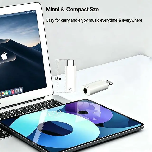 Alt view image 5 of 7 - USB C to 3.5mm Headphone Jack Adapter, Audio to USB c Adapter,Type C to Aux Audio Dongle Compatible with iPhone 16 Pro Max 15 Pro Max, Samsung Galaxy S24 S23 S22, Pixel, iPad Pro, MacBook(2 Packs)