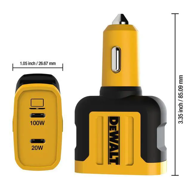 Alt view image 4 of 7 - Heavy Duty USB C Car Charger, 120W 2-Port PD 3.0 Type C Adapter, PPS Fast Charging w/Power Delivery for iPhone 17 16 15 14 13 Pro Max Mini Galaxy S22/S20/S10 Pixel iPad/iPad mini