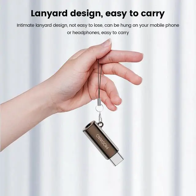 Alt view image 4 of 6 - USB C to 3.5mm Headphone Adapter Type C Headphone Adapter Aux Mic Audio Dongle Hi-Res DAC Chip Compatible with Samsung Galaxy S23 S22 Pixel 7/6 iPad Pro/Air/Mini