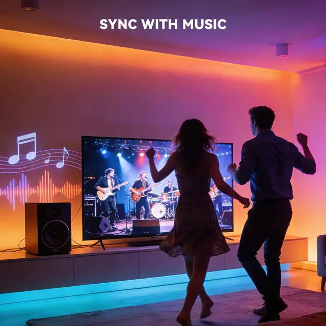 Alt view image 3 of 7 - RGB COB LED Strip Light, UL-Listed Music Sync Color Changing Dimmable Super Bright LED Lights, Multicolor Flexible Tape Light with RF Remote/App Control, for Bedroom, Party DIY Decor, 32.8ft
