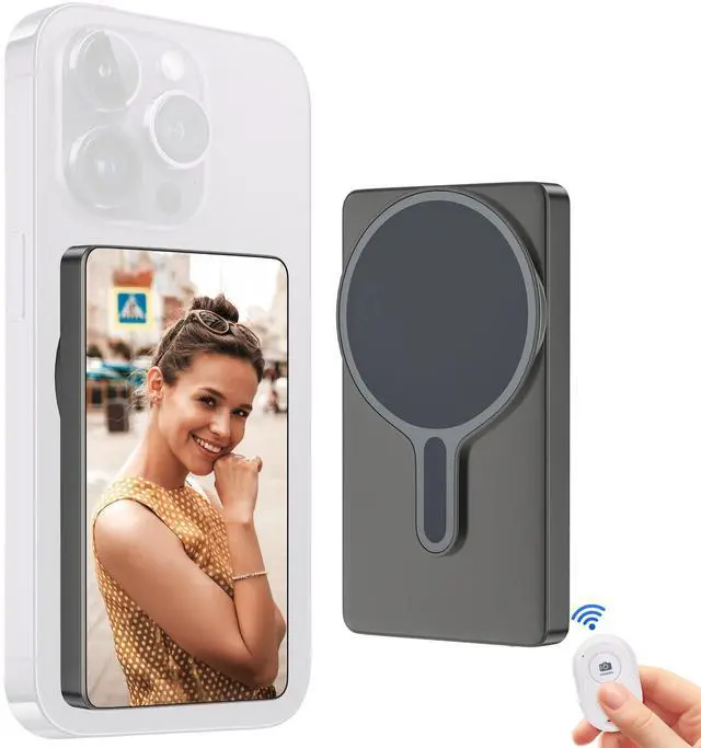 Main image of Phone Vlog Selfie Monitor Screen,Magnetic Mount Wireless Connection with Remote Control,1080P Wireless Recording,Rear Camera for Selfie Vlog Live Stream,for iPhone/Android