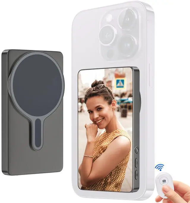 Main image of Selfie Monitor Screen iPhone,Back Camera Selfie Monitor,1080P Display can Wirelessly Connect to Mobile Phones,Rear Camera for Selfie Vlog Live Stream,Compatible with iPhone/Android