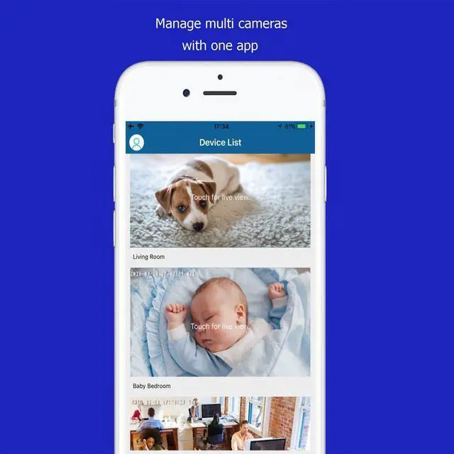Alt view image 2 of 6 - WiFi Indoor Home Security Surveillance Camera, Two Way Audio, Night Vision, Motion Detection, 1080P, ER108001