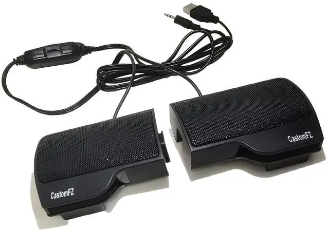 Alt view image 2 of 7 - Computer Speakers Desktop PC Speakers for Monitor, Music Speaker with Wired Handy Volume Control for Computers, Tablets TV, PC, Laptop, Black