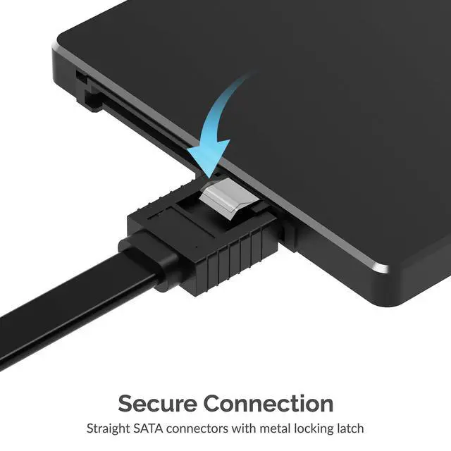 Alt view image 4 of 6 - SATA Cable III,6 Packs SATA Cable III 6Gbps Straight HDD SDD Data Cable with Locking Latch 18 Inch Compatible for SATA HDD (6)