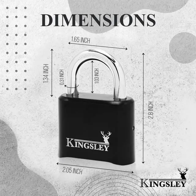 Alt view image 4 of 5 - Heavy Duty Outdoor Combination Padlock Weatherproof Resettable 4-Digit Padlock for Gates, Sheds & Fences Hardened Steel Shackle, Keyless Combo Lock (1 Pack)
