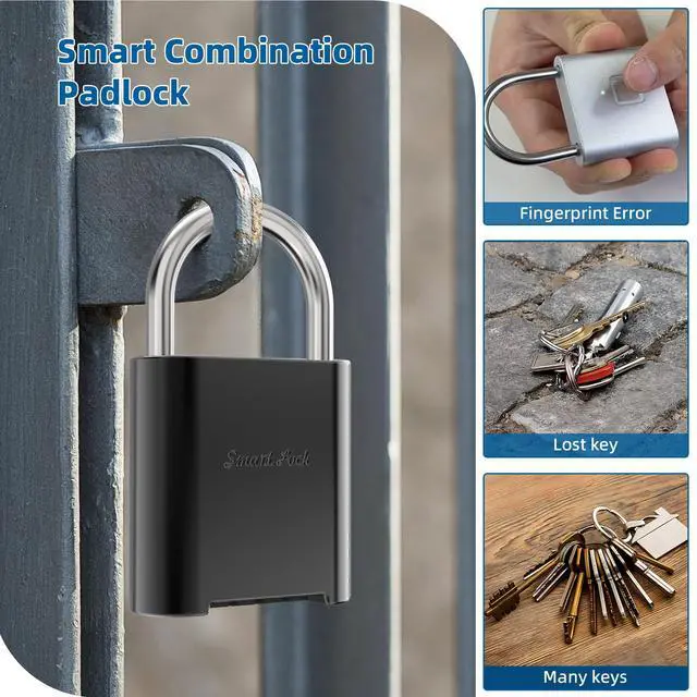 Alt view image 3 of 7 - Keyless Keypad Digital Combination Padlock, IP66 Waterproof Outdoor Lock, Gym Lock & Locker Lock for Gym, School, Company, Pool, Gate, Fence, Warehouse