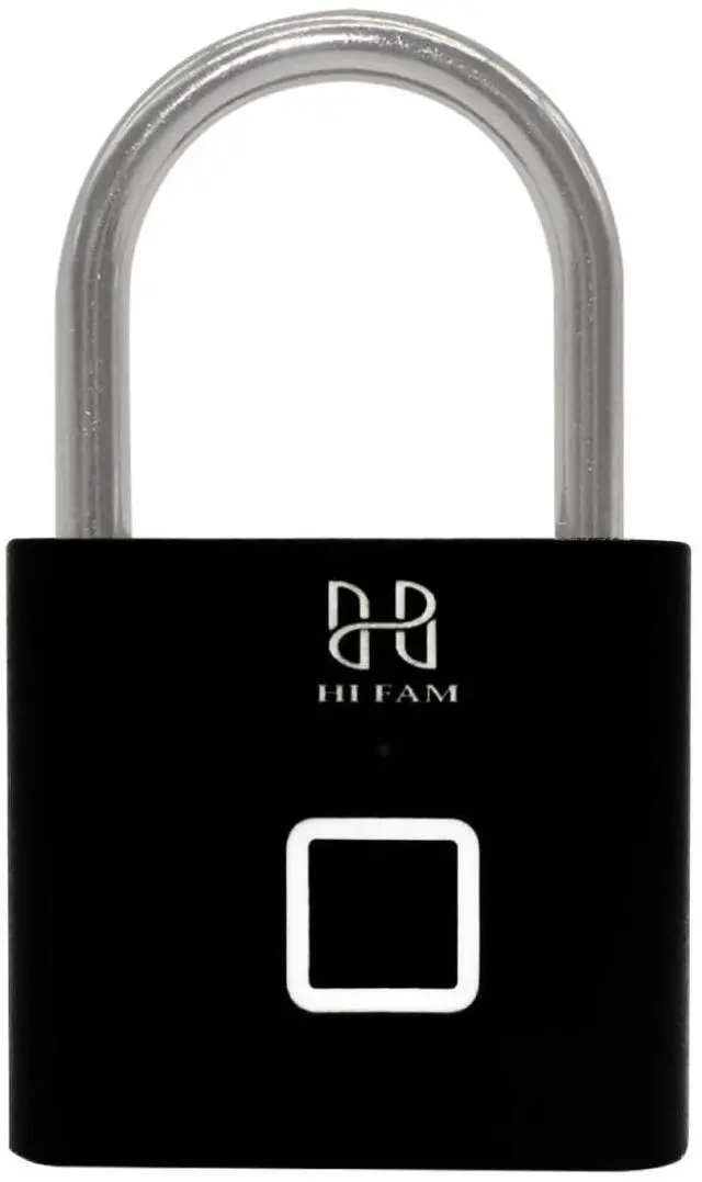 Main image of Fingerprint Padlock, Keyless Biometric Gate Locks for Outdoor Fence Storage Gym, Smart Lock with USB Rechageable (Black)