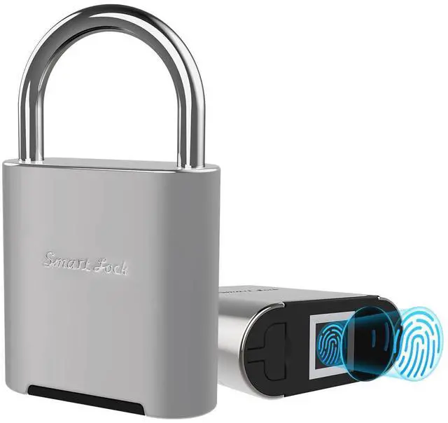 Main image of Fingerprint Padlock, Biometric Smart Lock, IP66 Waterproof, Rechargeable Zinc Alloy Gym Lock for Athletes, Students, Swimmers & Outdoor Enthusiasts, for School Lockers, Pools & Luggage