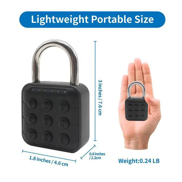 Alt view image 2 of 7 - High-Security 6 Digit Combination Padlock: IP67 Rated, Corrosion-Resistant Zinc Alloy, Anti-Corrosion, for Gym/School/Travel, Privacy Safe, Supports
