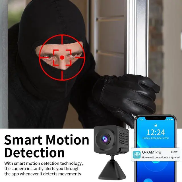 Alt view image 3 of 5 - 2K Security Camera, Built-in Battery, Low-Light Full-Color Night Vision, Motion Detection, Siren, 2-Way Audio, Remote Viewing, Cloud & SD Card Storage (up to 256GB)