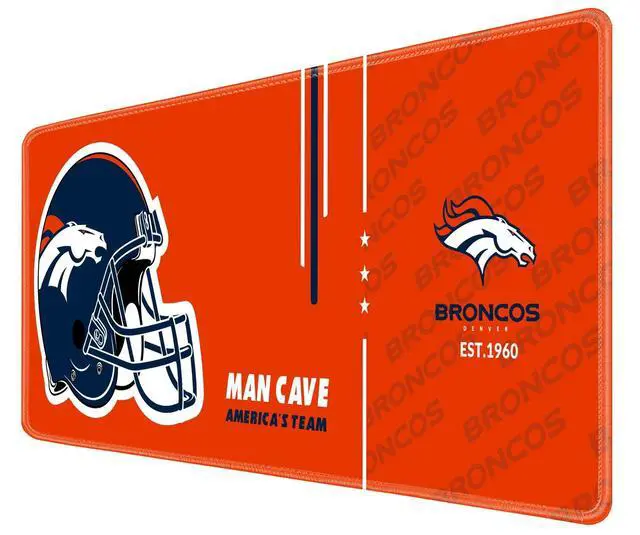 Alt view image 3 of 7 - Large Gaming Mouse Pad, Extended Desk Mousepad with Stitched Edges, Football Computer Keyboard Pad,Orange Design for Sport Fans, 31.5 x 11.8 in