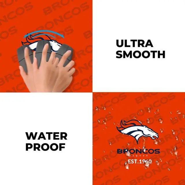 Alt view image 6 of 7 - Large Gaming Mouse Pad, Extended Desk Mousepad with Stitched Edges, Football Computer Keyboard Pad,Orange Design for Sport Fans, 31.5 x 11.8 in