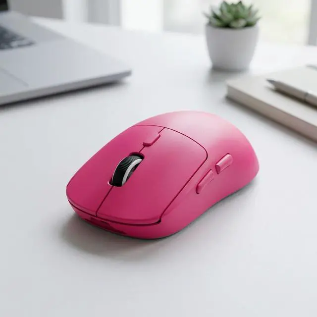 Alt view image 3 of 7 - Wireless Mouse for Laptop, 2.4G Slim Rechargeable Portable Mouse, 1600 DPI Stylish Optical Mouse with USB Receiver, Noiseless Computer Mice for Laptop, PC, MacBook, 5 Buttons (Rose Red)