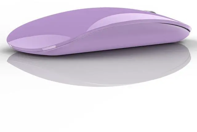 Main image of M18 Bluetooth Mouse, USB C Rechargeable Wireless Mouse, Triple Mode (Dual Bluetooth+USB) Computer Silent Mice Portable with USB Receiver and Type C Adapter for Laptop/MacBook/iPad/PC - Purple