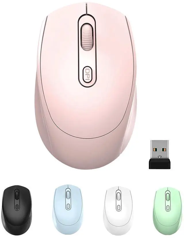 Main image of Wireless Mouse, 2.4G, Silent, Computer, USB Nano Receiver for Laptop, Chromebook, PC, Mac, Windows and School Work (Pink)