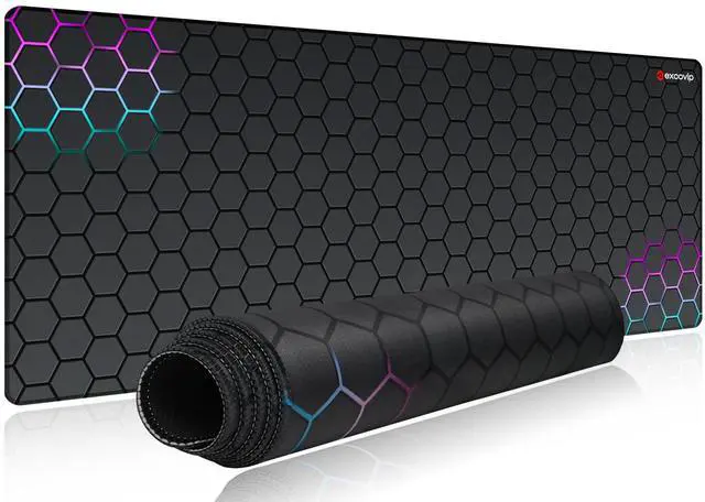 Main image of Gaming Mouse Pad with Durable Stitched Edges Computer MousePads with Non-Slip Rubber Base 31.4"x11.08" Big Mousepad Keyboard Mouse Mat Honeycomb 0258