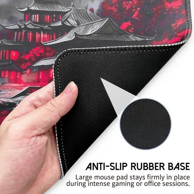 Alt view image 4 of 7 - Mouse Pad Gaming Mousepad,Large Mousepads for Keyboard and Mouse with Non-Slip Rubber Base,Suitable for School,Office,Home,31.5 x 11.8 Inch