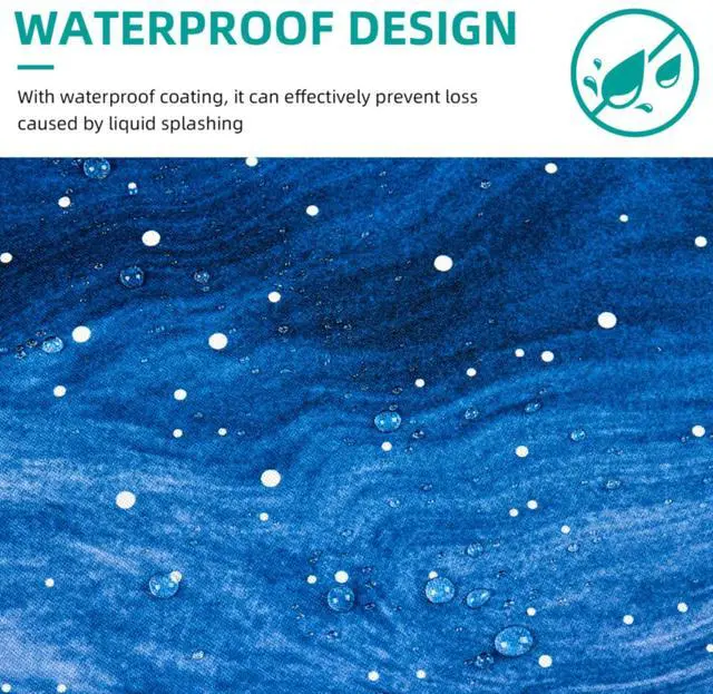 Alt view image 4 of 6 - Large Gaming Mouse Pad for Desk, Desk Mat with Seamed Edges, Waterproof Desk Pad, Non-Slip Rubber Base, 31.5x11.8 Inch Keyboard Pad Computer Mat, Big XL Moon Mountain Line Mousepad