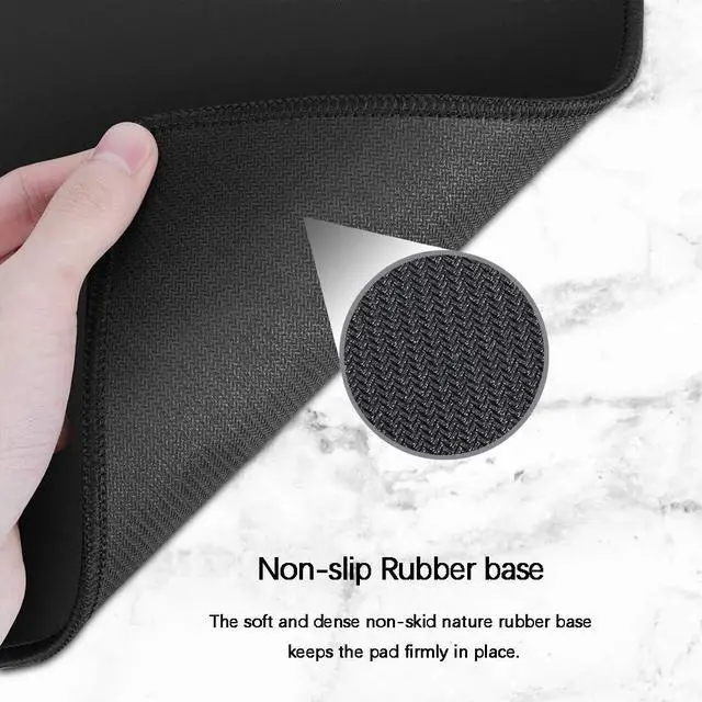 Alt view image 4 of 6 - Gaming Mouse Pad Large Desk Mat Extended Keyboard Mouse Pad Mousepad with Non-Slip Base and Stitched Edge Mouse Mat Desk Pad Mouse Pads for Desk Home Office Gaming Drogan