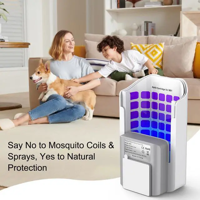 Alt view image 3 of 6 - Cordless Rechargeable Fruit Fly Trap - Indoor Outdoor Gnat Killer with 5 Replaceable Glue Boards, Safe Odorless Hanging Sticky Fly Traps for Kitchen, Plants, Home & Patio