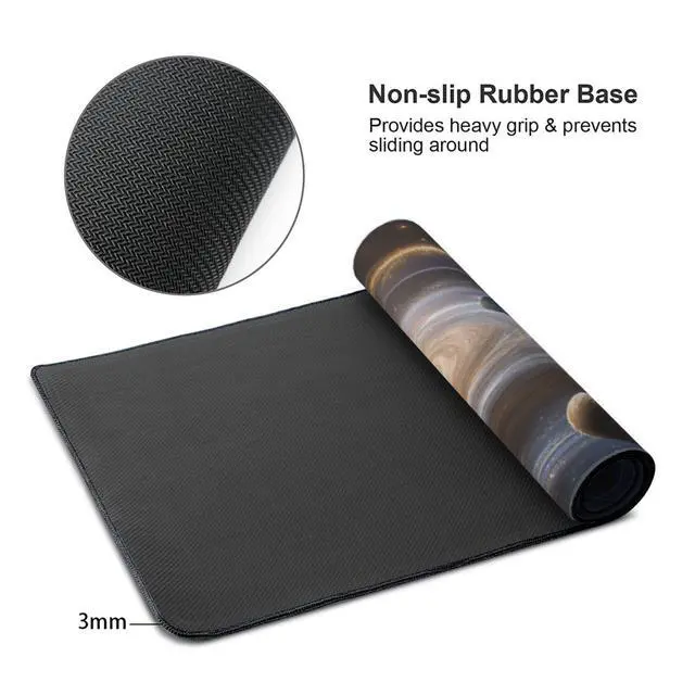 Alt view image 4 of 7 - XXL Gaming Mouse Pad 35.4 x 15.7 Inch, Large Extended Desk Mousepad with Galaxy Space Design, Water-Resistant Surface & Stitched Edges, Non-Slip Rubber Base Desk Mat for Gaming, Office & Home